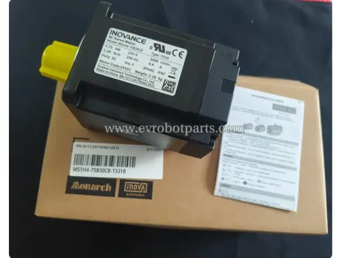 INOVANCE MS1H4-75B30CB-T331R 750W AC Servo Motor with 18-bit Encoder Nameplate